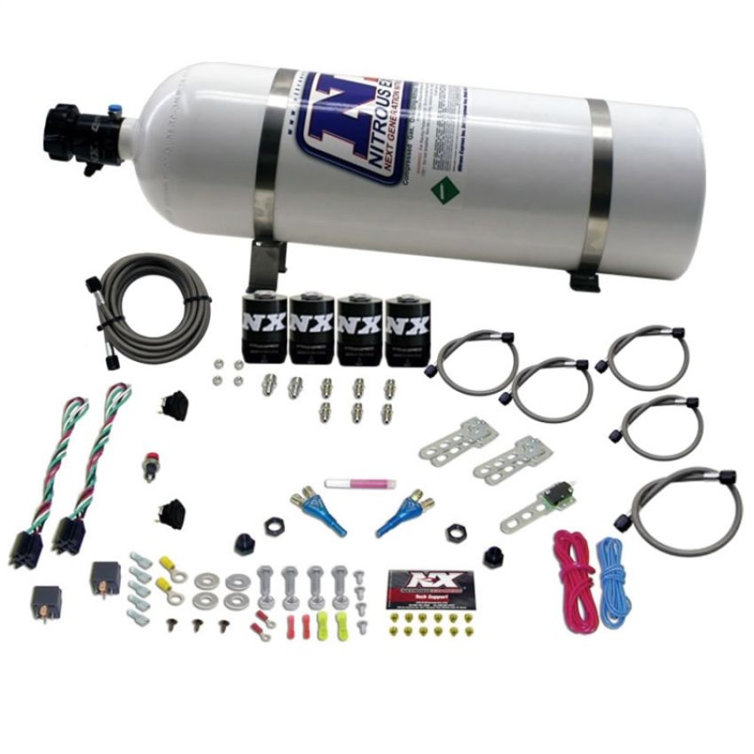 Nitrous Express 20224-15 GM EFI DUAL STAGE (50-150HP X 2) WITH 15LB BOTTLE