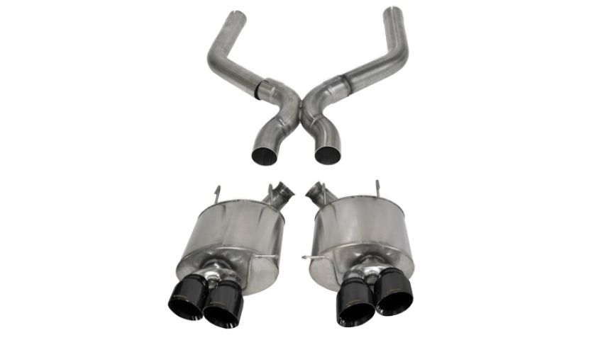 CORSA Performance 14323BLK Corsa 2013-2014 Ford Mustang Shelby GT500 5.8L V8 Black Sport Axle-Back + XO Exhaust