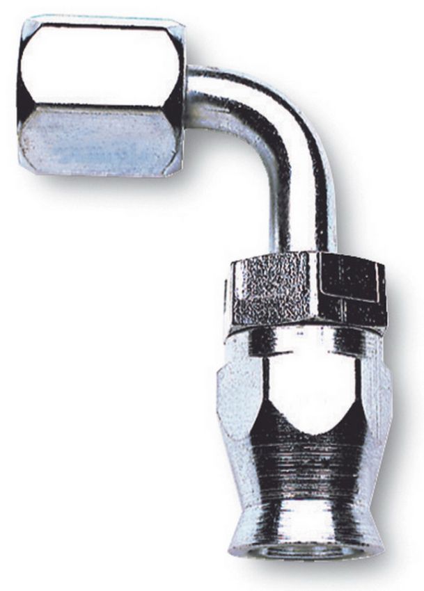 RUSSELL RUS620421 Endura Hose Fitting #6 90 Deg TFE Hose End