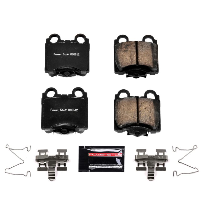 PowerStop Z23-771 PowerStop - Z23 Daily Driver Carbon-Fiber Ceramic Brake Pads with Hardware Kit