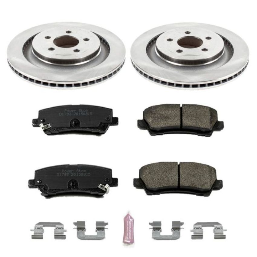 PowerStop KOE6812 OE Stock Replacement Low-Dust Ceramic Brake Pad and Rotor Kit