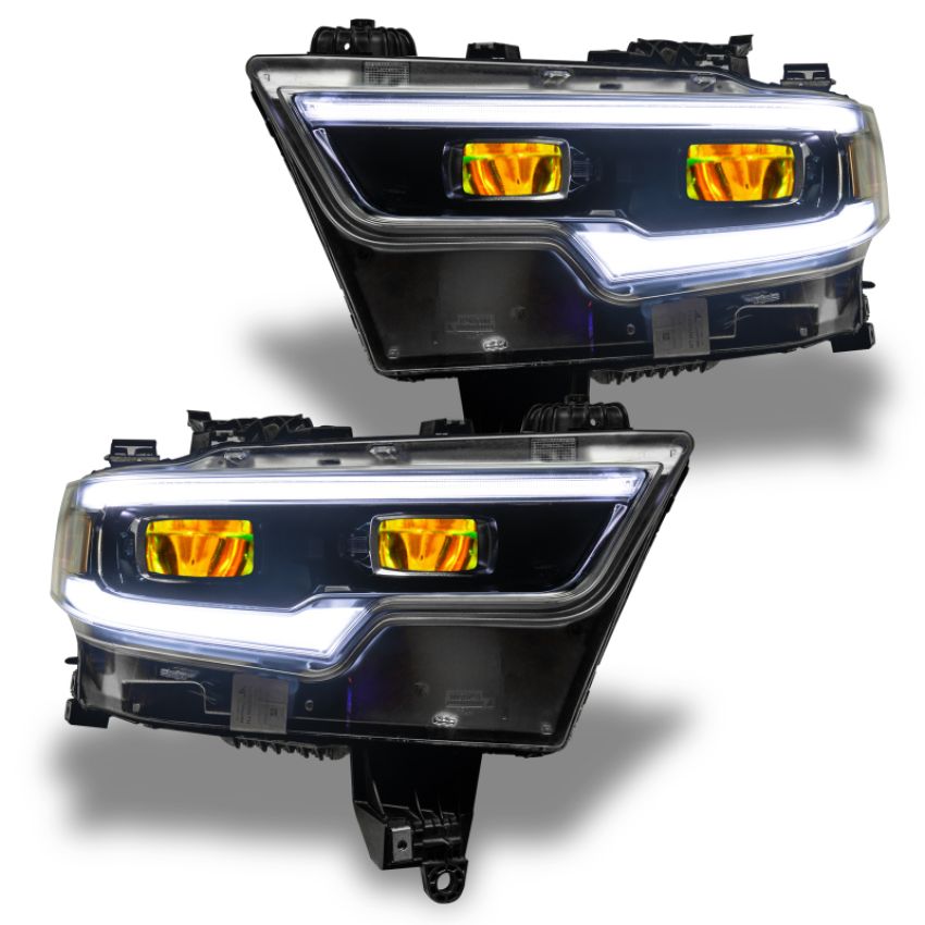 Oracle Lighting 1456-334 2019-2021 RAM 1500 ColorSHIFT(tm) RGB LED Projector Headlight Demon Eye Kit