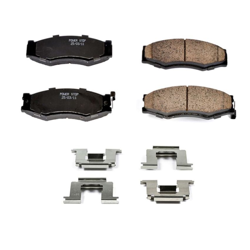 PowerStop 17-266 PowerStop - Z17 Low-Dust Ceramic Brake Pads with Hardware