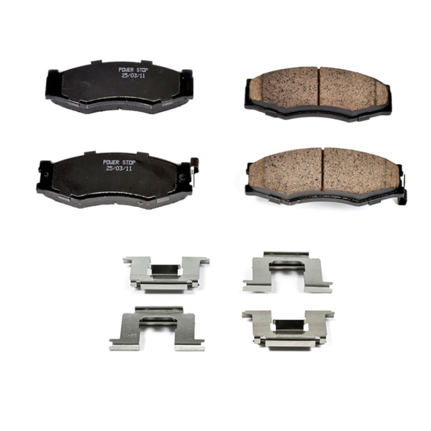 PowerStop 17-266 PowerStop - Z17 Low-Dust Ceramic Brake Pads with Hardware