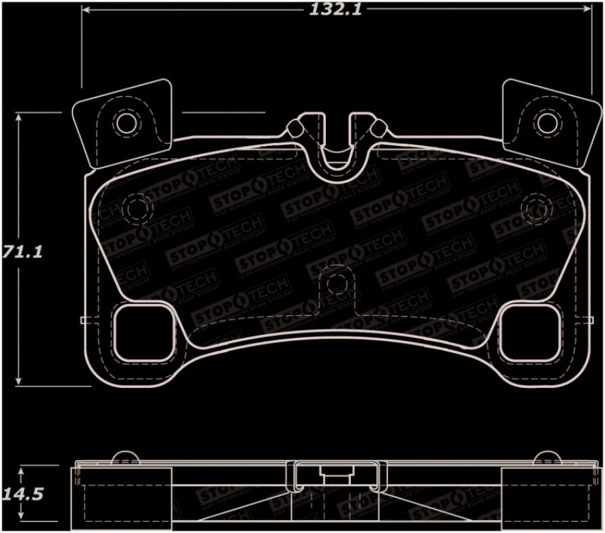 Stoptech 308.13500 Street Brake Pads - Front
