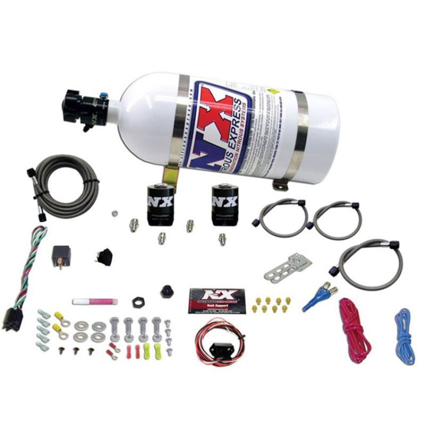 Nitrous Express 20919-10 UNIVERSAL FLY BY WIRE SINGLE NOZZLE SYSTEM, 10LB BOTTLE INCLUDES TPS SWITCH