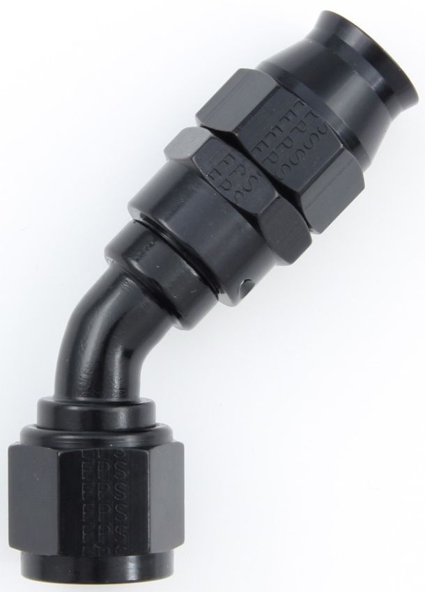 FRAGOLA FRG684506-BL Hose Fitting #6 45 Deg PTFE Black