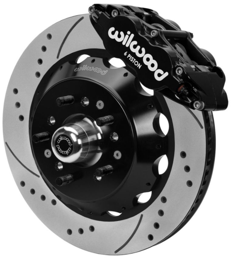 Wilwood 140-15983-D 70-81 FBody/75-79 A&XBody FNSL6R Frt BBK 14in D/S Rtr Blk Calipers Use w/ Pro Drop Spindle