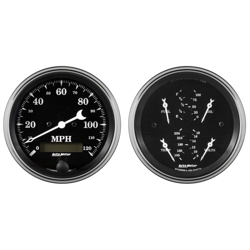 AutoMeter 1700 GAUGE KIT, 2 PC., QUAD & SPEEDOMETER, 3 3/8