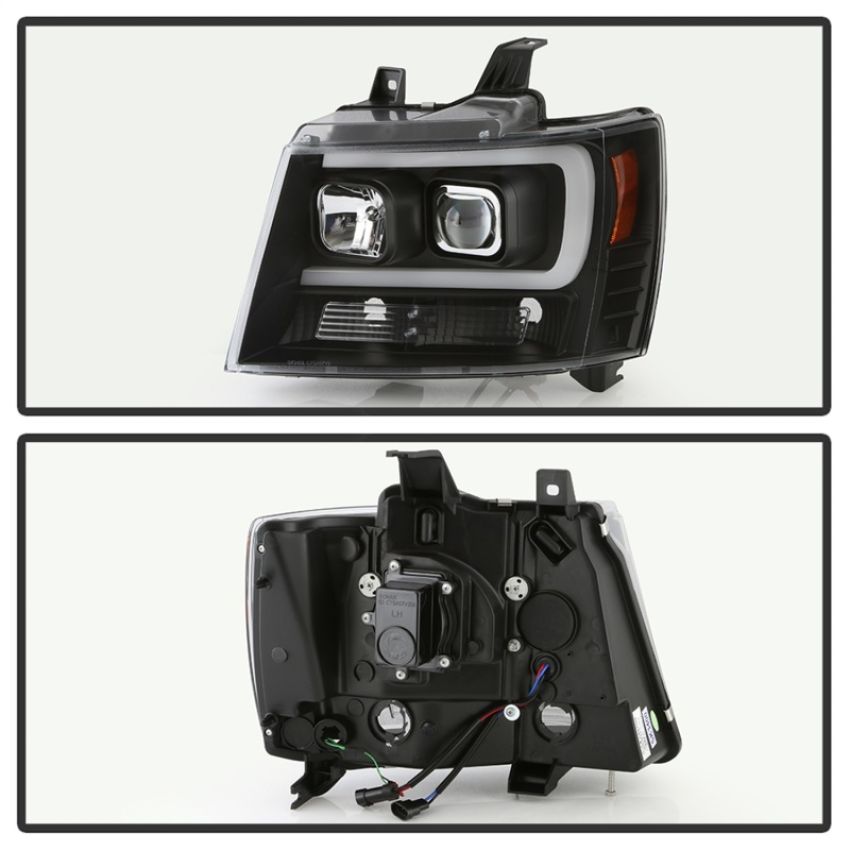 SPYDER 5085986 Projector Headlights - Version 2 - Light Bar DRL - Black