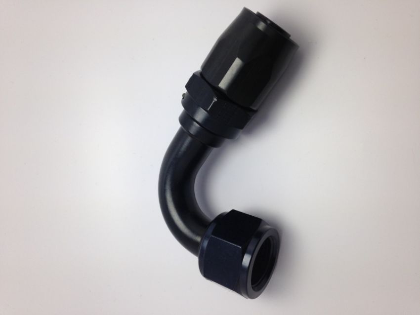 Fragola -10AN Nut x -12AN Hose Reducing Hose End 120 Degree - Black