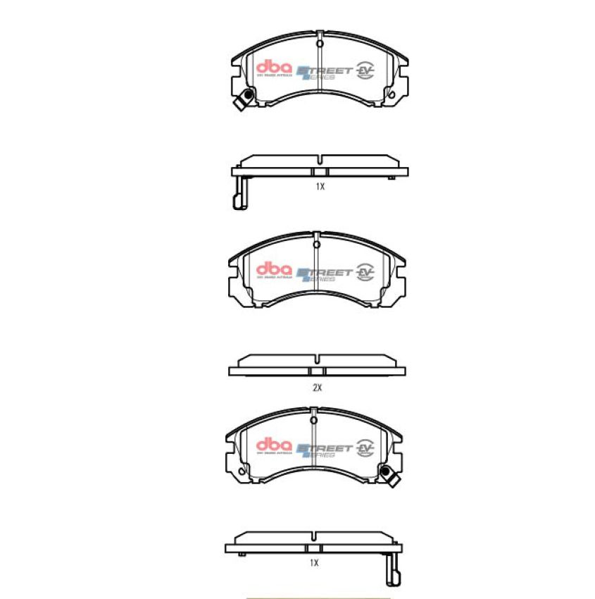 Disc Brakes Australia DB1223SSEV Front Street Series EV Brake Pads