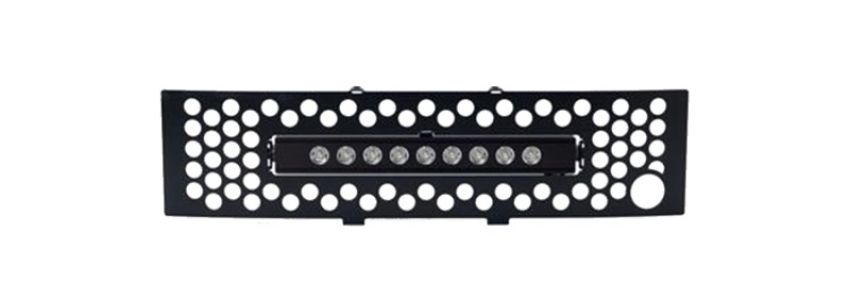 Putco 88182FPL 11-14 Ford F-150 EcoBoost SS Black Punch Bumper Grille Insert w/ 10in Luminix Light Bar