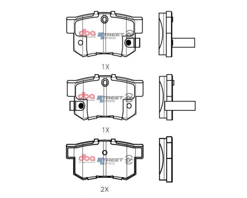 Disc Brakes Australia DB1265SSEV Rear Street Series EV Brake Pads