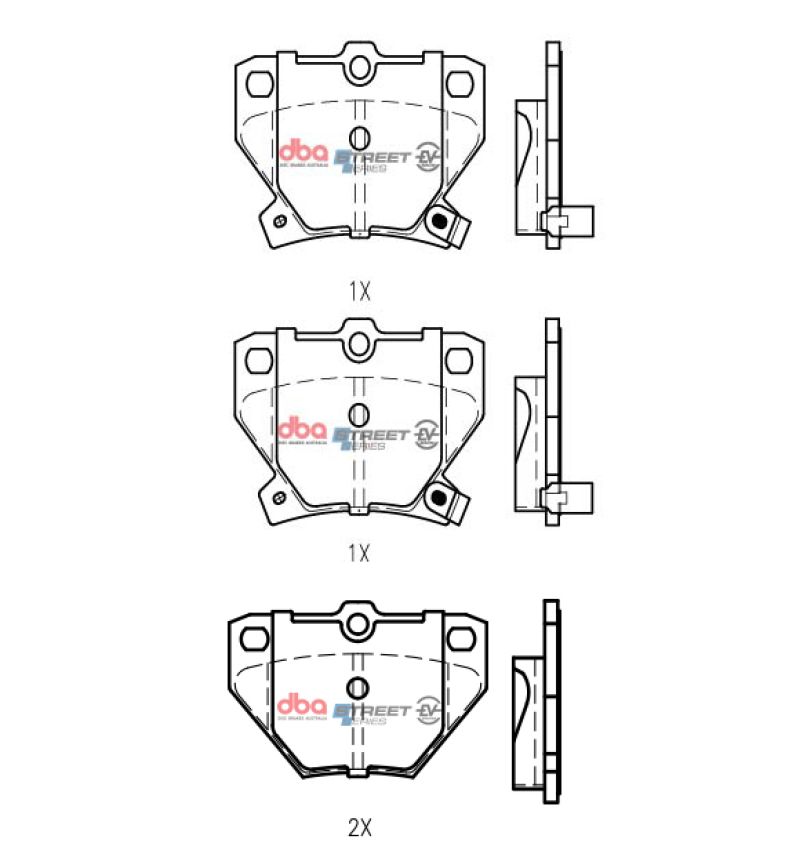 Disc Brakes Australia DB1429SSEV Rear Street Series EV Brake Pads
