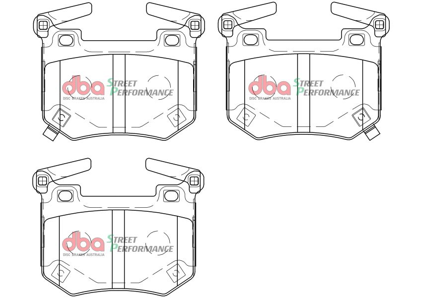 Disc Brakes Australia DB15004SP Rear Street Performance Brake Pads