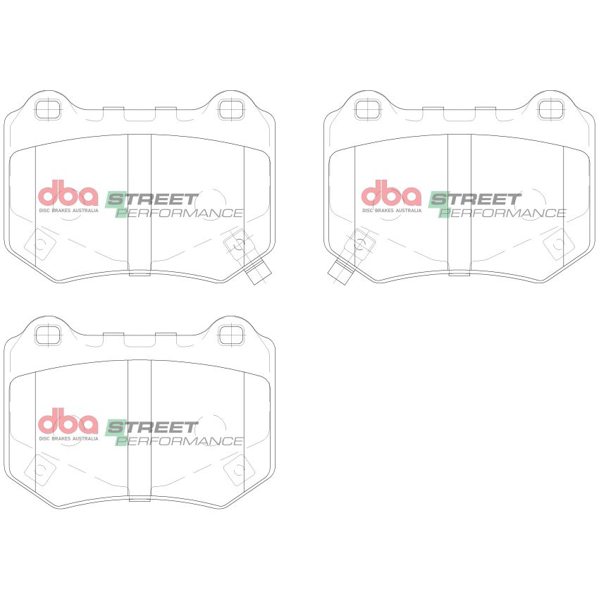 Disc Brakes Australia DB15007SP Rear Street Performance Brake Pads