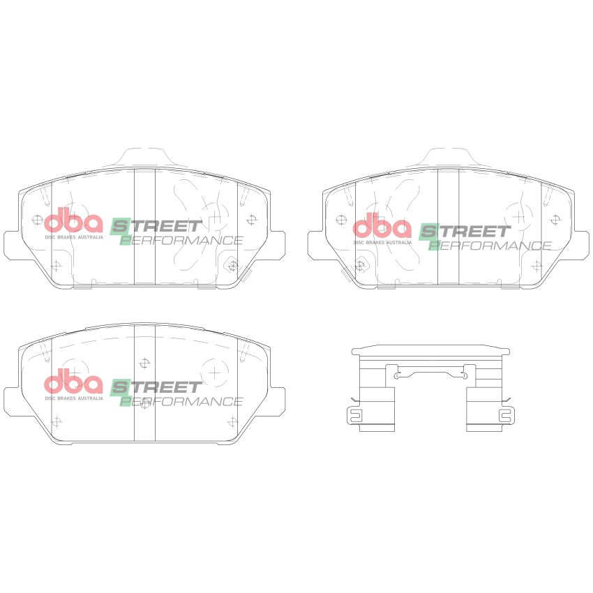 Disc Brakes Australia DB15012SP Front Street Performance Brake Pads