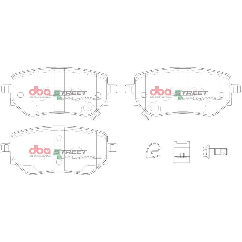 Disc Brakes Australia DB15015SP Rear Street Performance Brake Pads