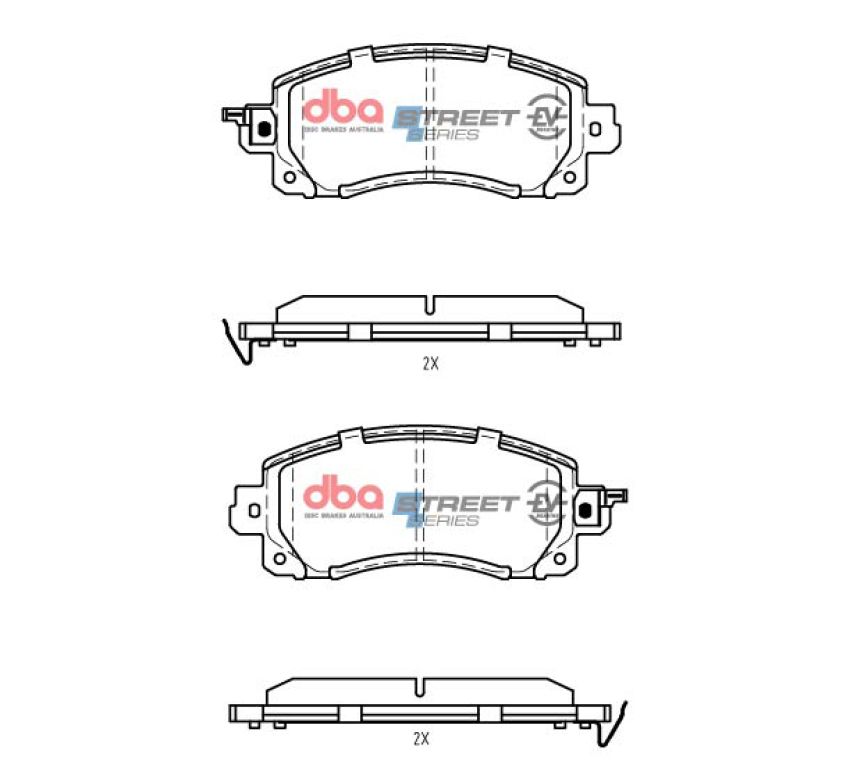 Disc Brakes Australia DB15042SSEV Front Street Series EV Brake Pads