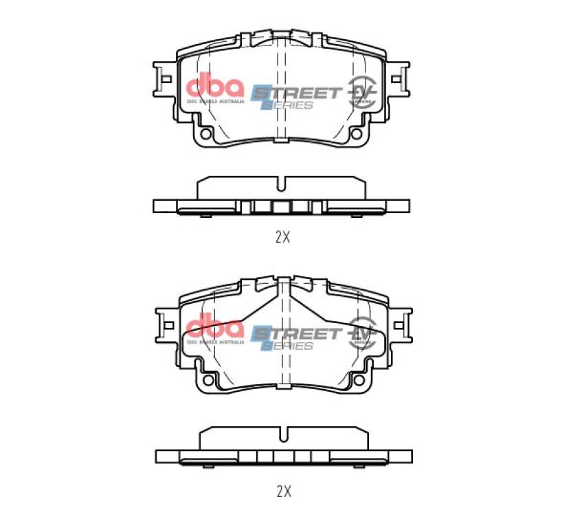 Disc Brakes Australia DB15044SSEV Rear Street Series EV Brake Pads