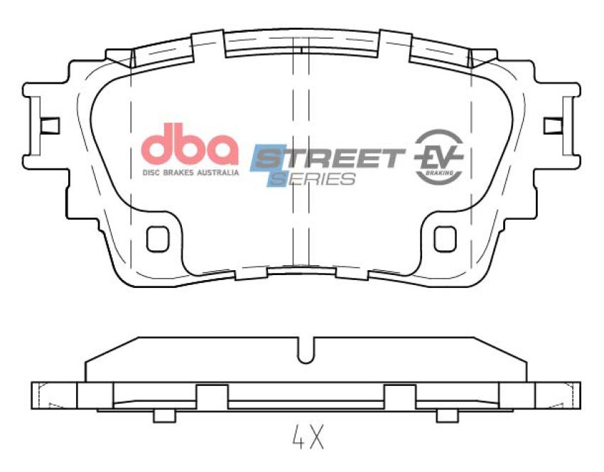 Disc Brakes Australia DB15049SSEV Rear Street Series EV Brake Pads