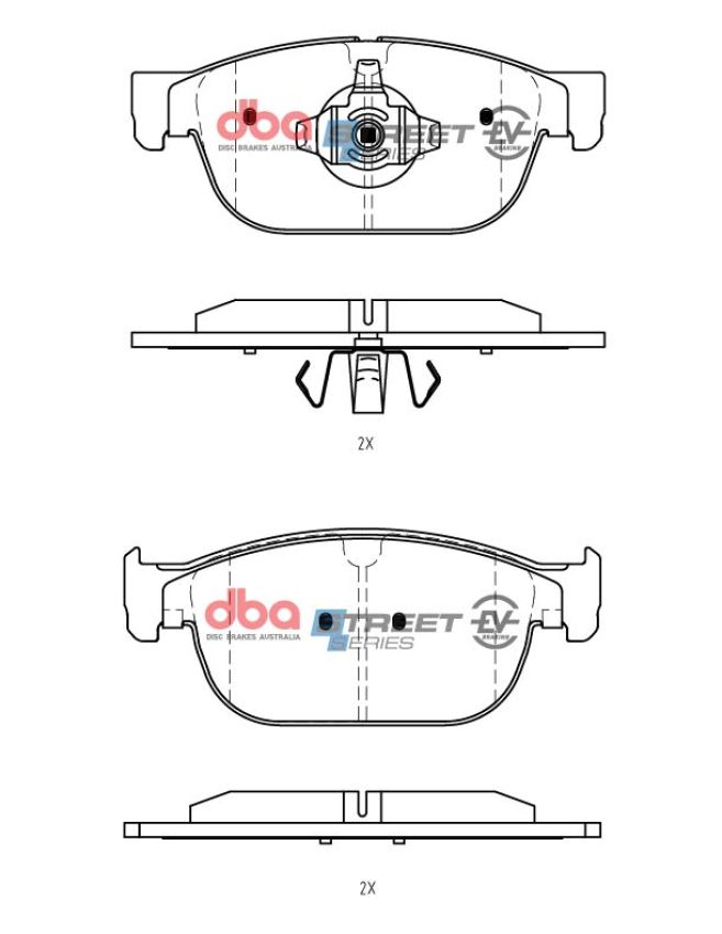 Disc Brakes Australia DB15116SSEV Front Street Series EV Brake Pads