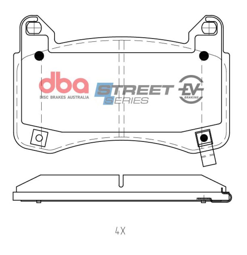 Disc Brakes Australia DB15160SSEV Front Street Series EV Brake Pads