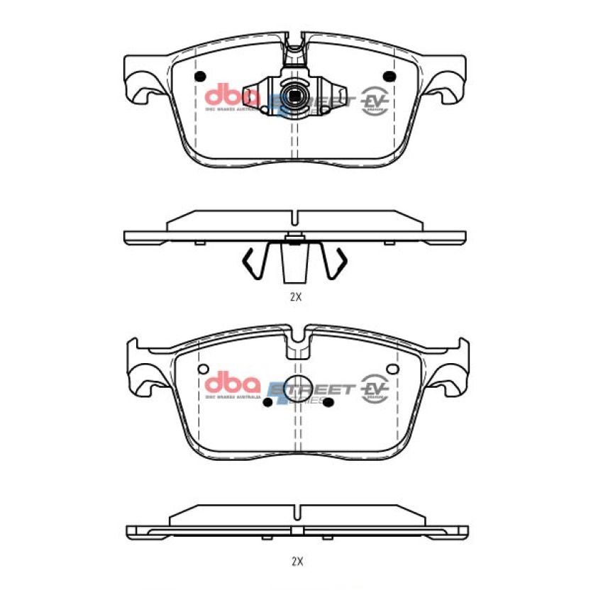 Disc Brakes Australia DB15162SSEV Front Street Series EV Brake Pads