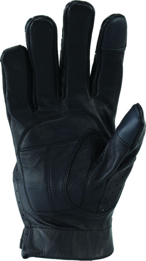 Kuryakyn 094472 Leather By River Road Tucson Leather Perforated Gloves Black - Small