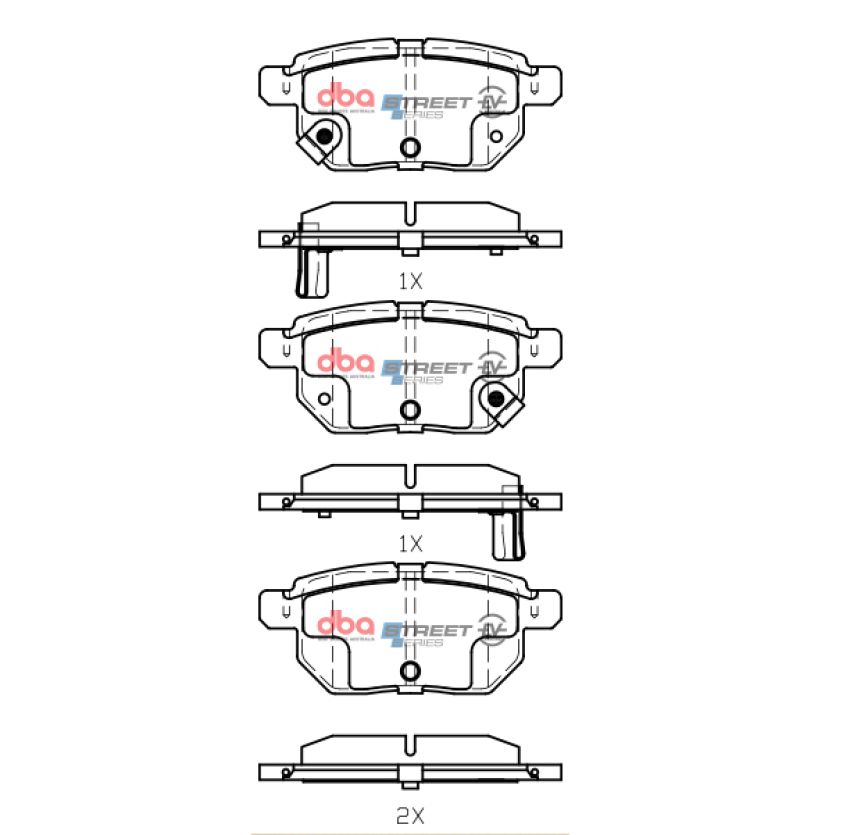 Disc Brakes Australia DB1786SSEV Rear Street Series EV Brake Pads