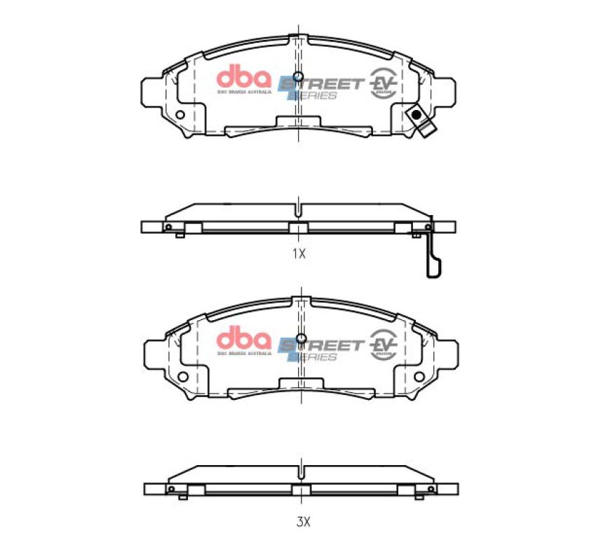 Disc Brakes Australia DB1835SSEV Front Street Series EV Brake Pads