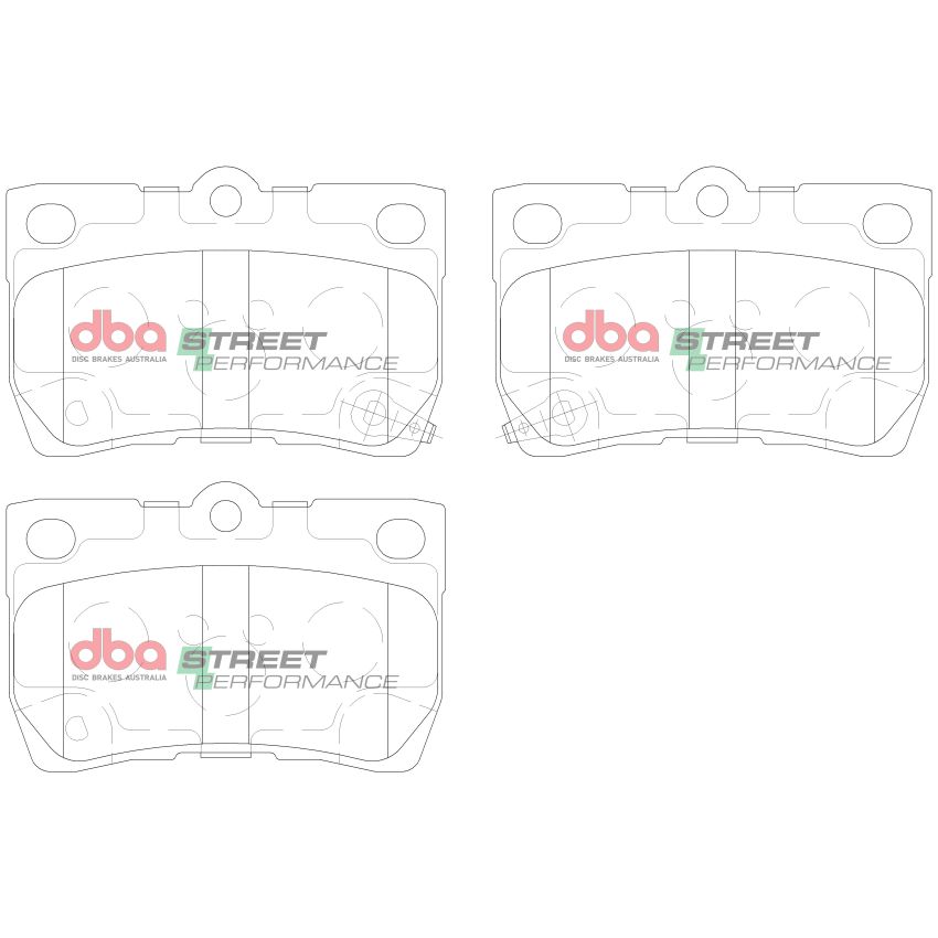 Disc Brakes Australia DB1854SP Rear Street Performance Brake Pads