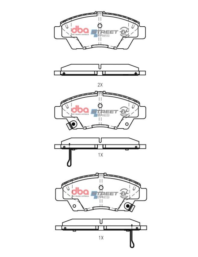 Disc Brakes Australia DB1991SSEV Front Street Series EV Brake Pads