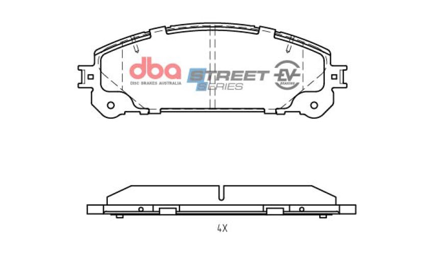 Disc Brakes Australia DB2004SSEV Front Street Series EV Brake Pads