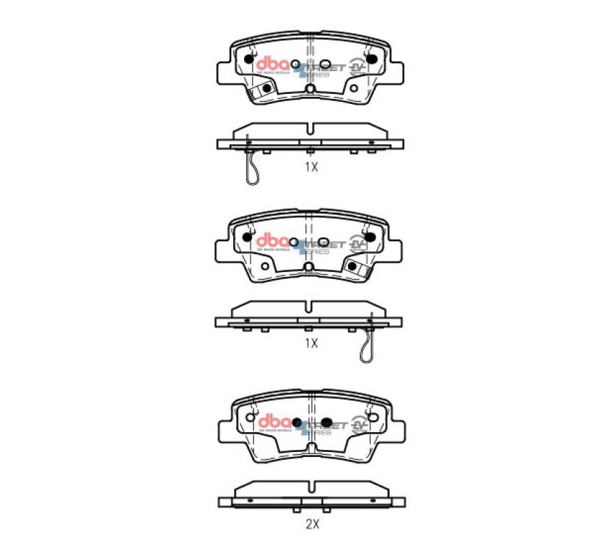 Disc Brakes Australia DB2076SSEV Rear Street Series EV Brake Pads
