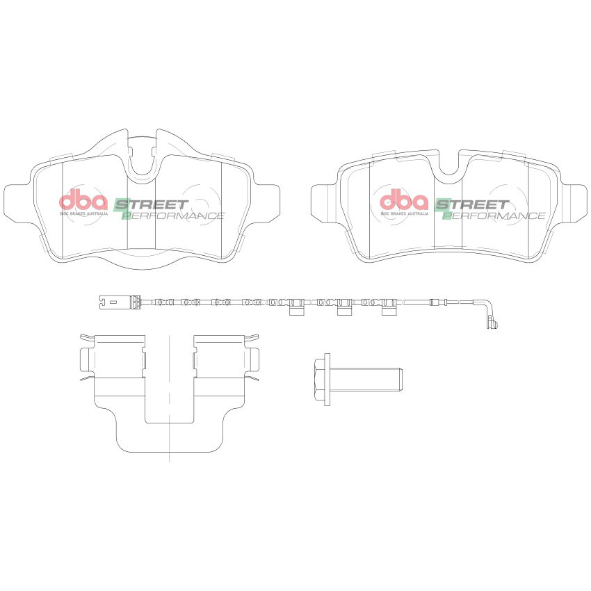 Disc Brakes Australia DB2214SP Rear Street Performance Brake Pads
