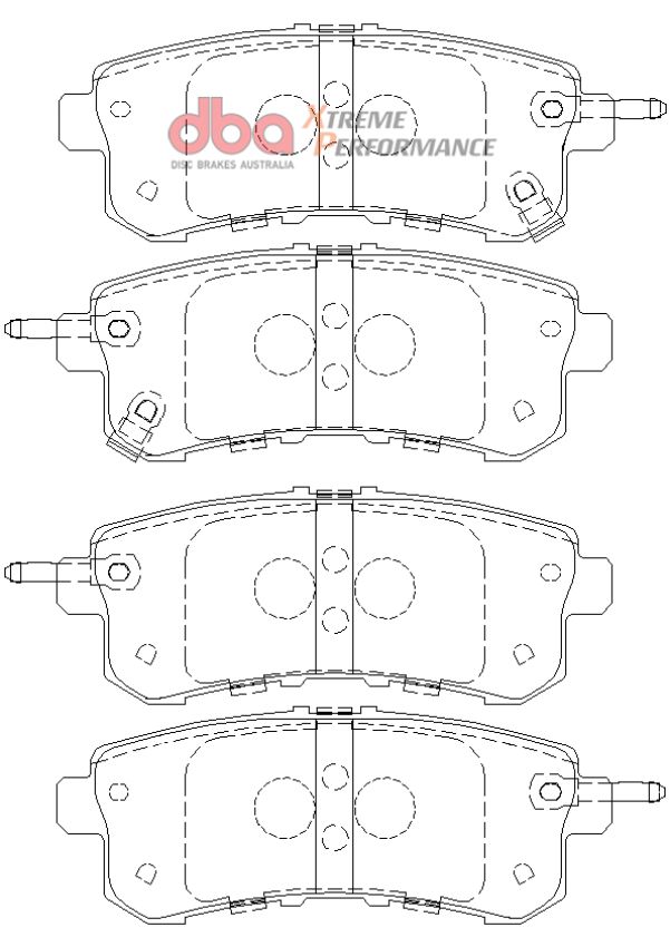 Disc Brakes Australia DB2244XP Rear Xtreme Performance Brake Pads