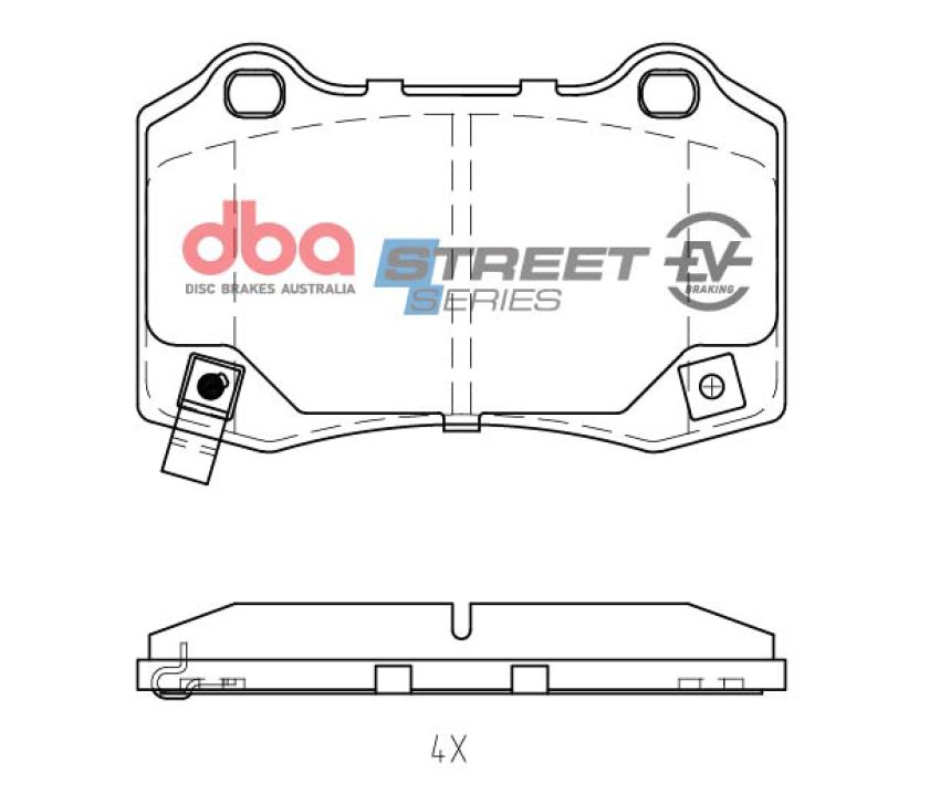Disc Brakes Australia DB2260SSEV Rear Street Series EV Brake Pads