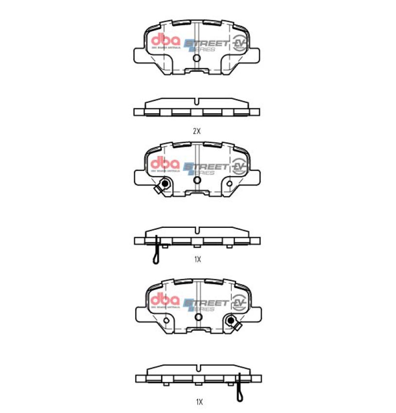 Disc Brakes Australia DB2294SSEV Rear Street Series EV Brake Pads