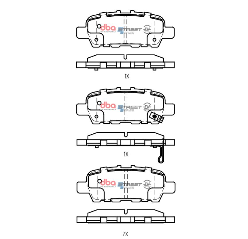 Disc Brakes Australia DB2340SSEV Rear Street Series EV Brake Pads