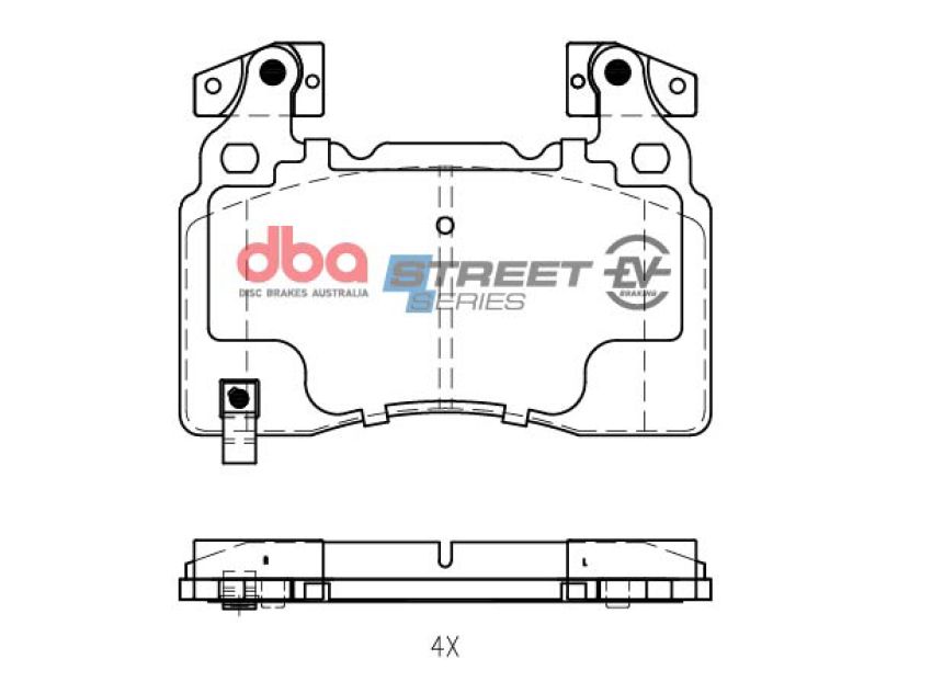 Disc Brakes Australia DB2358ASSEV Front Street Series EV Brake Pads