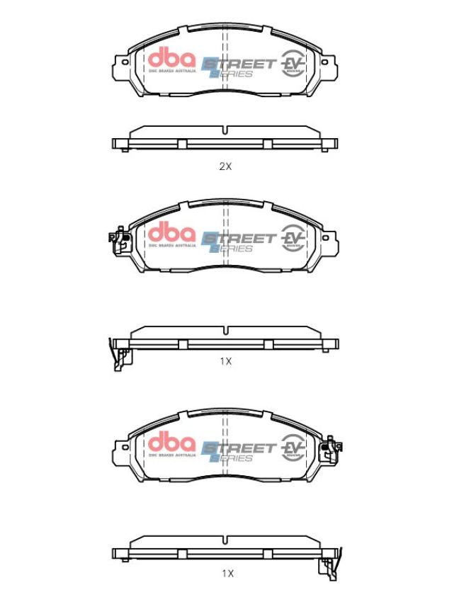 Disc Brakes Australia DB2374SSEV Front Street Series EV Brake Pads