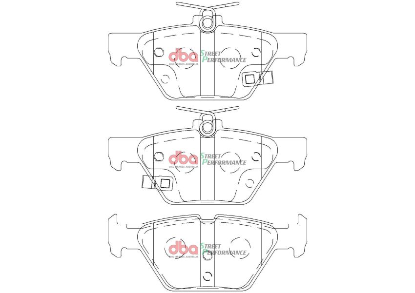 Disc Brakes Australia DB2398SP Rear Street Performance Brake Pads