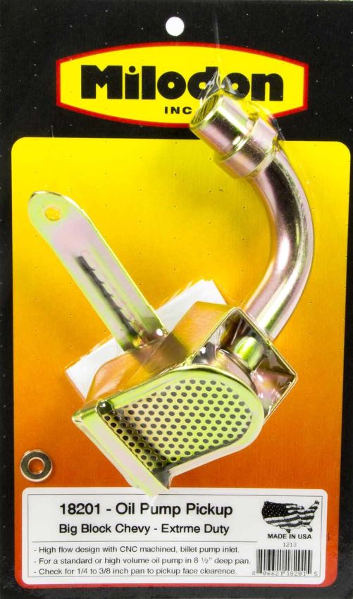 MILODON MIL18201 Oil Pump Pick-Up - SBC / BBC Extreme Duty