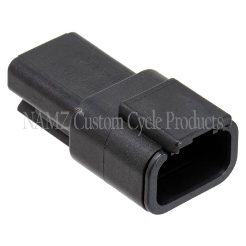 NAMZ MDR-3B Deutsch DTM 3-Position Receptacle w/3 Stamped Terminals & Wedgelock - Black (HD 74103-98BK)