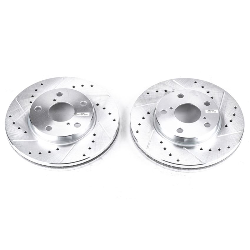 PowerStop JBR714XPR PowerStop Evolution Performance Drilled, Slotted & Plated Brake Rotor Pair