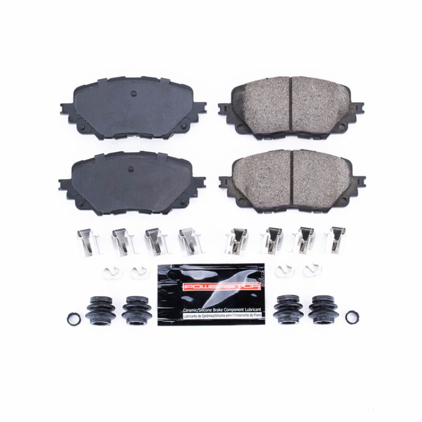 PowerStop Z23-1903 PowerStop - Z23 Daily Driver Carbon-Fiber Ceramic Brake Pads with Hardware Kit