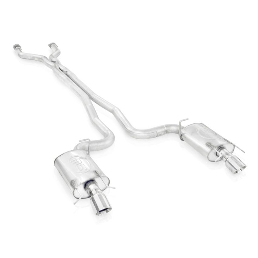 Stainless Works CTSV9WGCBC 2009-15 Cadillac CTS-V Wagon 3in Catback System X-Pipe Chambered Mufflers 4in Tips