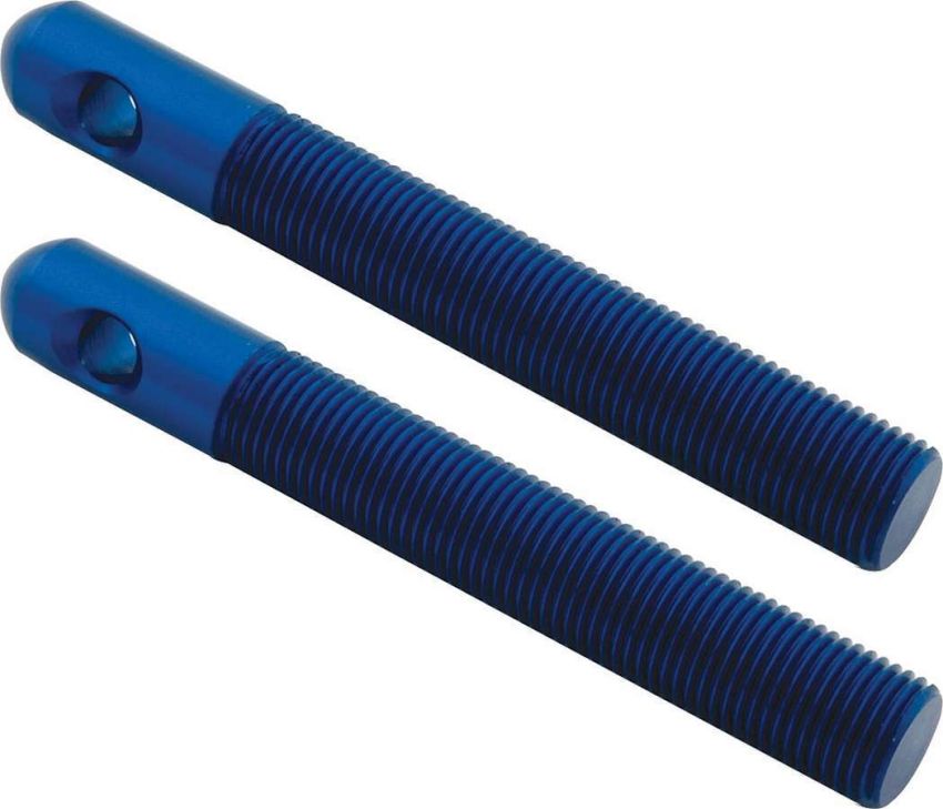 ALLSTAR PERFORMANCE ALL18509 Alum Hood Pins 1/2in 1/4in Holes Blue 2pk